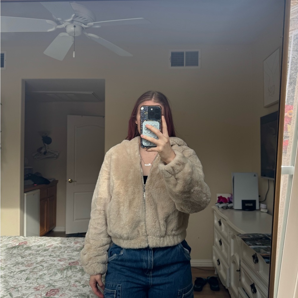 Full Tilt Teddy Jacket in Cream
